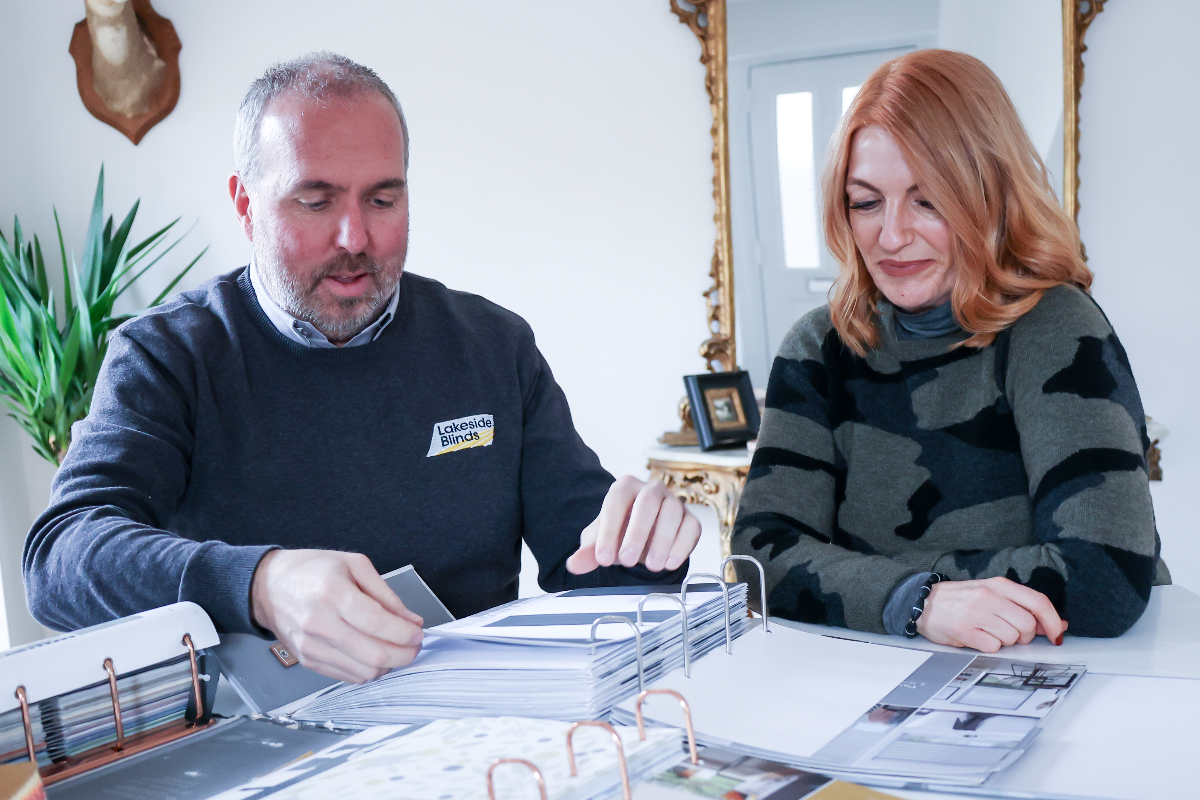 Comparing made-to-measure blind fabrics and prices for a Gloucestershire home.