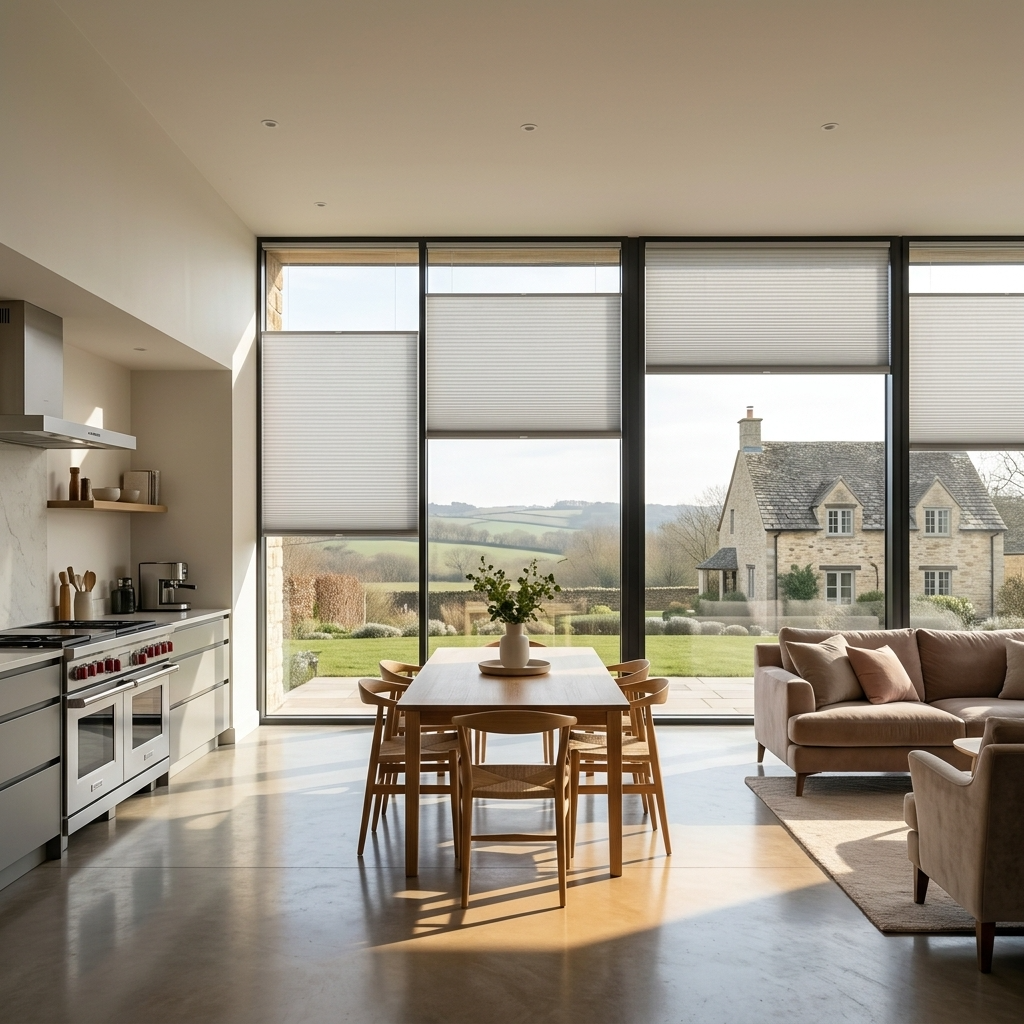 Kitchen blinds in Gloucestershire home