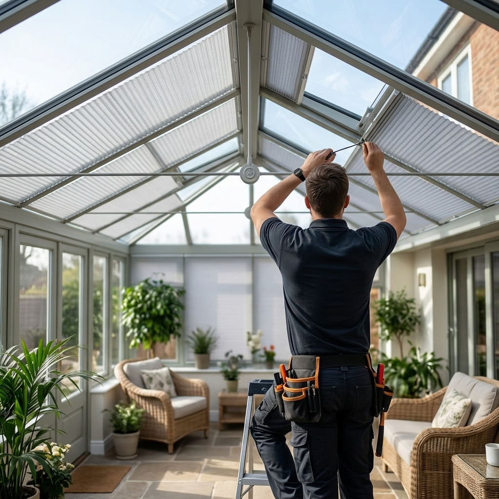 Installing roof blinds in Gloucestershire home